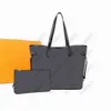 Bolsas de grife feminino de couro 2pcs sacos compostos Conjunto de compras para compras para bolsa de ombro de senhora bolsa de bolsa de bolsa de bolsa de bolsa de bolsa de bolsa de bolsa de noite de bolsa