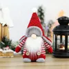 Jul, ansiktslös docka Nordic Forest Santa Window Dekorationer Merry Christmas Gifts Navidad Happy New Year Ornament FWA1959