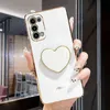 S 21 20 Placage Étui de téléphone de coeur d'amour pour Samsung Galaxy S21 Plus Ultra S20 Fe 5G Couverture en silicone de luxe sur S20FE S21ULTRA W220226