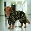 カモフラージュ犬の服冬の温かいシックなジャンプスーツパーカーゴールデンレトリバー犬コートジャケットラージドッグ用ロパペロインビエルノ201102