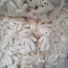 10 pz/lotto Matrimonio Orso Bianco Bouquet FAI DA TE Orsacchiotto Farcito Peluche Carino Bare Teddy Bear Bambole Mini Bambola per il Bambino All'ingrosso