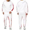 Herbst Winter Herren Trainingsanzug Hoodies Set Hoodie + Hosen 2 Stück Anzug Männer Sportswear Laufen Jogging Fitness Kleidung Schweißanzüge 211220