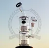 Hookah Great Designs Glass Bong Dab Rigs青いヒュームドと黄色のボディクラフトの水道管14 mmボウル