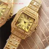 Mężczyźni Zegarki Kobiety Watch Ruch Kwarcowy Wszystkie Diament Iced Out Wristwatch Wysokiej Jakości Unisex Dress Wristwatches Lady Clock Wodoodporna Montre De Luxe