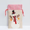 Рождественские подарочные сумки Santa Sacks Drawstring Candy Party - тематическая сумка для напечатанной рождественской тематике 18 дизайнов на складе WY862