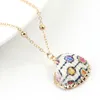 New Painted Shell Necklace Choker For Women Bohemian Shell Cowrie Pendant Necklace Female Fashion Beach Jewelry 20201314x