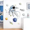 Autocollant mural d'astronaute spatial, pour chambres d'enfants, chambre de garçons, autocollants décoratifs esthétiques en vinyle, 220217
