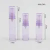 50 x Podróże 5ml 10ml Wyczyść różowy purpurowy atomowy balsam pompa butelka Emtpy Refillable ręczna butelka z pojemnikiem balsam pompy