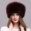 Beanie/Kafatası Kapakları Deri En İyi Moğol Prenses Şapkası Pompom Kadın Kışla Kadınlar İçin% 100 Doğal Kürk Şapkaları