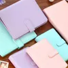 5 kleuren A6 Lege notebook Binder 19 * 13cm losse bladblokken zonder papieren PU faux lederen afdekkingsmap spiraal planners plakboek