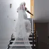 Långa ärmar sjöjungfru bröllopsklänningar 2022 spets kristall ruffles kjol afrikansk nigeriansk trumpet plus storlek brdial klänningar