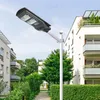 60W 90W 120W GRÅ Solar Street Lamp rörelse Sensor Vattentät IP66 Vägg utomhuslandskap Trädgårdsljus med pole