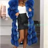 Futra z kapturem Faux Mink moda zimowa długa część grubego ciepłego damskiego wypoczynku PL019 201029