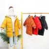 소년 재킷 여자 겨울 코트 어린이 자켓 아기 두꺼운 긴 코트 아이 따뜻한 겉옷 두건 코트 스노우트 overcoat 옷 lj200828