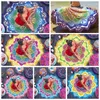 Telo mare indiano Mandala Tapestry Protezione solare Rotonda Bikini Cover-Up Coperta Lotus Bohemian Yoga Mat Materasso da campeggio Nuovo T200601