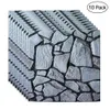 Autadeladeiro 3D adesivos de parede de tijolos 10 PCs 30x30cm papel de restaurante Living Restaurant Decor de cobertura à prova d'água