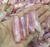 Drop Natural Rose Titanium Aura Quartz Crystal Gemstone Point Healing Chakra Crystal Point pour les bijoux Making4458370