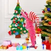 DIYフェルトクリスマスツリーの装飾サンタクロースキッズおもちゃおもちゃのクリスマス装飾家クリスマスハンギング装飾品2021ギフト201006