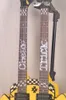 Promotion Cheap Trick039s Rick Nielsen Uncle Dick Double Neck Yellow Electric Guitar White Pearl Inlay Kahler Bridge on the l3465527