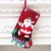 كبير عيد الميلاد شنقا الجوارب لطيف الحلوى هدية حقيبة ثلج سانتا كلوز الغزلان الدب تخزين شجرة ديكور بندان