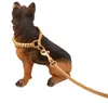 New 10MM Stainless Steel Leather Traction Leash Cuban Pet Dog Chain Large Pet Dog Leash Accessories