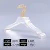 10 Pcs Luxury Clear Acrylic Crystal Clothes Hanger with Gold Hook, Transparent Shirts Dress Hanger with Notches for Lady Kids 201111