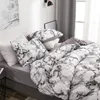 Conjunto de capa de edredão acolchoado conjunto de edredão de mármore capa de cama conjunto para cama de casal única nova roupa de cama 201119