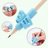 Colorful Pencil Grips Pen Holder Silicone Baby Learning Writing Tool Correction Device Learning Partner Students Stationery Pencil8075940