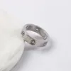 6 Diamonds High Quality Couple Diamond Ring Titanium Steel Jewelry Valentine's Day Gift Size 6-11244d
