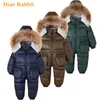 -30 Crianças russas Snowsuit de inverno Crianças Casa de roupas Boy Property Down For Baby Girl Rous