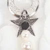 Pendiente de gota de calidad superior con diamante y perla en color platino para regalo de joyería de madre y novia envío gratis PS3549