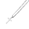 European and American Hip hop Cross pendant Necklace For Mens Women Silver color stainless steel Necklaces Simple Custom Jewelry1198h
