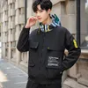 2019 Autumn Jacket Man Loose bomber hip hop Coat Leisure Time Trend camo Work Clothes Chinese Style Yellow Black T200502