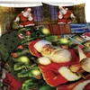 クリスマスシリーズサンタクロースクリスマスHD印刷布団/キルトカバーセットベッドリネンズクイーンキングツイン寝具セット大人201210
