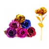 Fashion 24k Gold Foil Plated Rose Creative Gifts Lasts Forever Rose for Lover's Wedding Valentine Day Gifts Home Decoration EEA3381