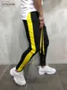 SiteWeie Fashion Mens Slim Fit Sweatpants Drawstring Strip Track PantsJogging Pant Sports Hip Hop Trousers Casual Pants L174 201126