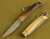 Specialerbjudande 4,5 tums Damaskus Pocket Folding Kniv VG10 Damaskus Stålblad Cow Hornhandtag EDC Keychain Knives