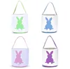 Party Easter Basket Canvas Buckets Personalized Easters Bunny Gift Bags Rabbit Tail Tote Bag 8 Styles Mix SN6183