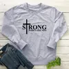 Strong Joshua One Nine Sweatshirt Frauen Religiöse christliche inspirierende Sweatshirts Casual Langarm Jesus Bibel Pullover T200525