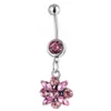 D0109 Flower Belly Navel Ring Mix Kleuren