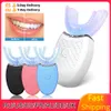 Cepillo de dientes eléctrico automático ultrasónico de 360 grados Cepillo de dientes de limpieza de cuidado bucal con dientes blancos en forma de U 201113