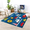 tapis bleu vert