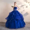 Vinci Bule Abiti Quinceanera 2020 Party Prom Elegante abito da ballo senza spalline 6 colori Abito formale da ritorno a casa Taglia personalizzata