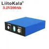 LiitoKala 3,2 V 200 Ah LifePo4 Batterie Lithium 600 A 3C High Drain für DIY 12 V 24 V 48 V Solar-Wechselrichter Elektrofahrzeug Golf Auto M6 Schraubsäule