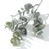 Faux Eucalyptus pozostawia sztuczna zieleń łodygi fałszywe zielone rośliny Oddziały DIY Home Wedding Party Decoration JK2101PH
