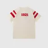 Man T Shirts 1921 고품질의 짧은 슬리브 레터 인쇄 패션 기념 티셔츠 여성 탑 남성 티