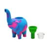 4.5 inches Elephant Mini Smoking with printing silicone pipes Hand Pipe Dab Rigs for Wholesale