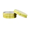 50 stks 10/30/50/60/80 / 100 g / 150 g aluminium potten tikken potten Big Case Gold Metal Cosmetic Jar Packaging Containers