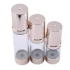 15 ml/30 ml/50 ml Gold Kosmetische Airless Lotion Flaschen Essenz Serum Verpackung Pumpflaschen Leere Make-up behälter Flaschen Essenz