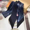 Nowy designerski szalik damski, modny list torebka szaliki, krawaty, wiązki włosów, jedwabny materiał okłady rozmiar: 6*120